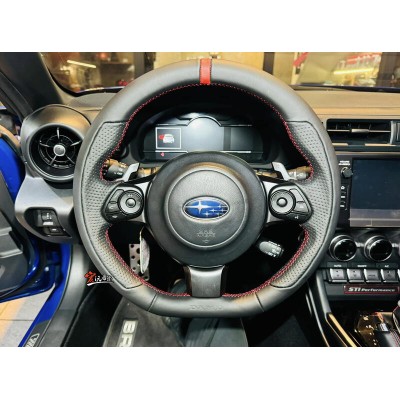 《宏沅國際》SUBARU BRZ / GR86 專用 DAMD NAPPA 透氣全皮方向盤