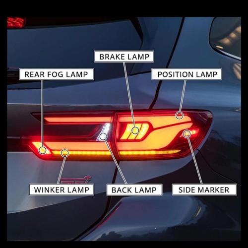 《宏沅國際》日本原裝 VALENTI SUBARU WRX WAGON VN 專用 LED 動態尾燈總成 ( 紅色 / 燻黑 )
