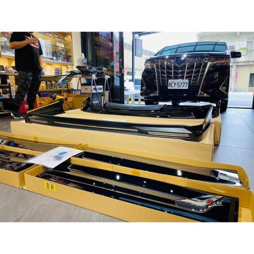 《宏沅國際》 TOYOTA ALPHARD 後期專用 日本原裝TRD 全車空力套件 下巴 側裙